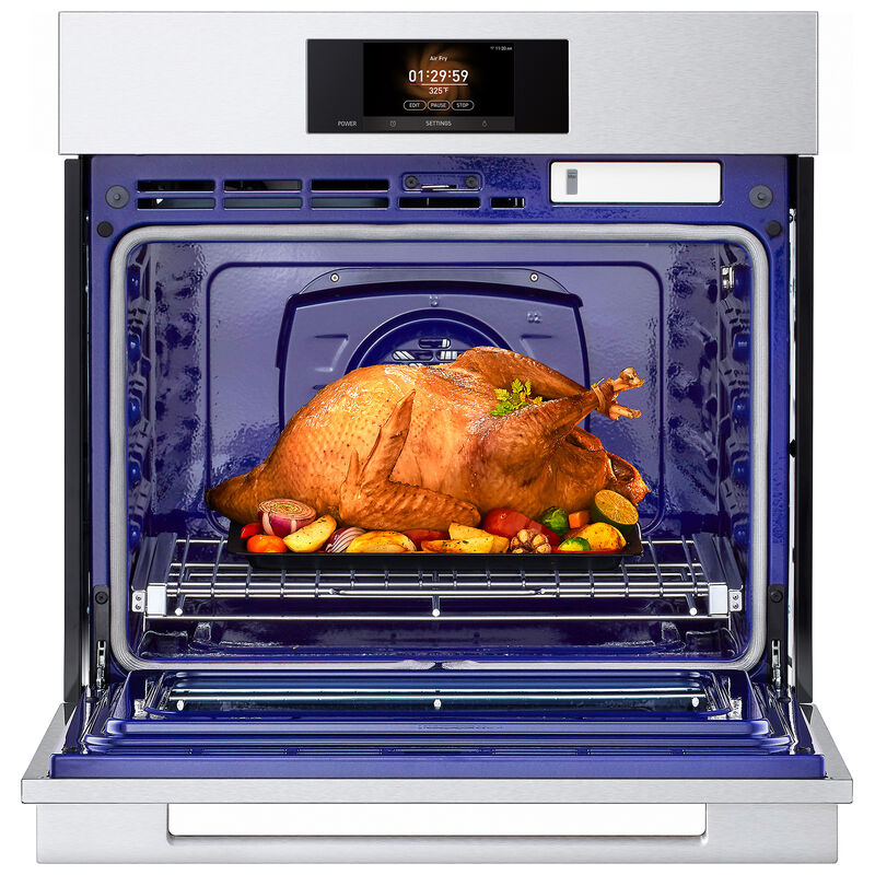 SKS Transitional 30 in. 4.7 cu. ft. Smart Steam Electric Single Wall Oven with True European Convection - Stainless Steel, , hires