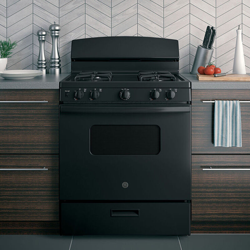 Ge gas outlet range black