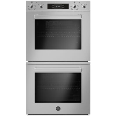 Bertazzoni Professional Series 30" 8.2 Cu. Ft. Electric Double Wall Oven with Dual Convection & Self Clean - Stainless Steel | PROF30FDEXT