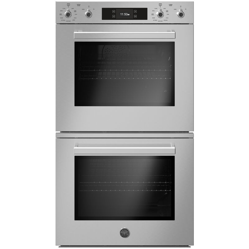 Bertazzoni Professional Series 30 in. 8.2 cu. ft. Top Control Electric Double Wall Oven with Dual Convection - Stainless Steel, , hires