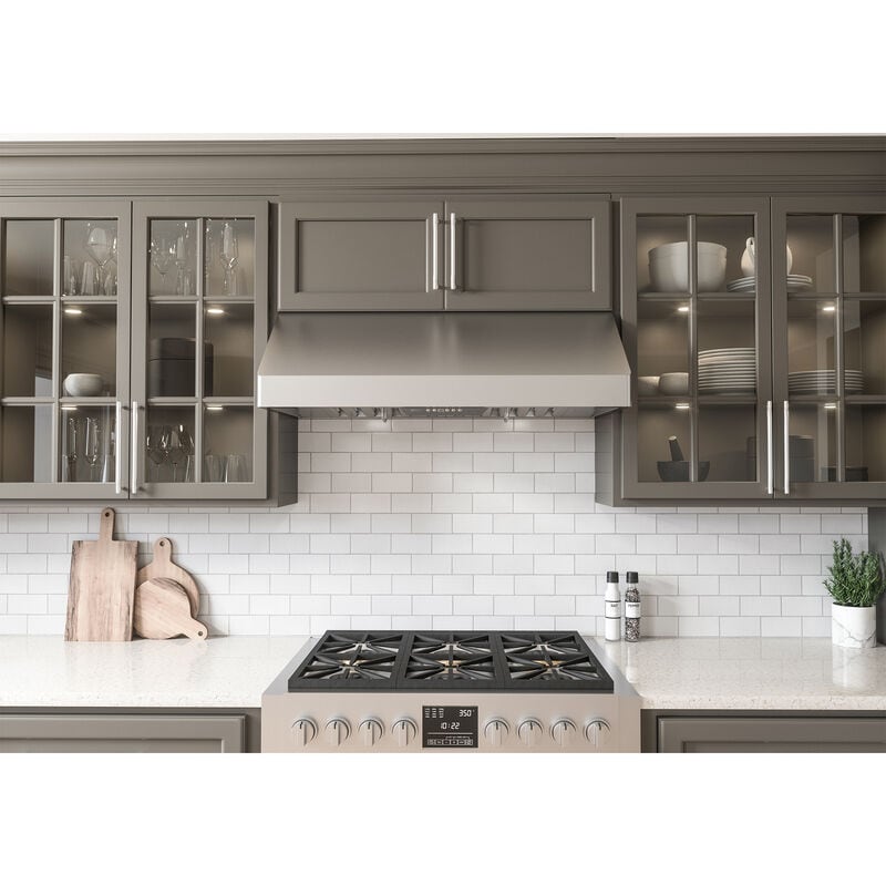 Zephyr Tempest 36 in. Convertible Standard Style Range Hood with 650 CFM, 6 Fan Speeds & 2 LED Lights - Stainless Steel, , hires