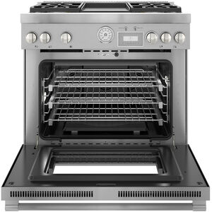 Thermador Pro Grand Professional Series 36 in. 5.7 cu. ft. Smart True European Convection Dual Fuel Range with 4 Sealed Burners & Griddle - Stainless Steel, , hires