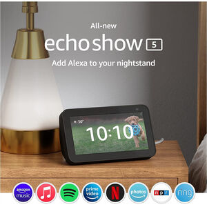 Amazon - Echo Show 5 (2nd Gen) with Alexa - Charcoal, , hires