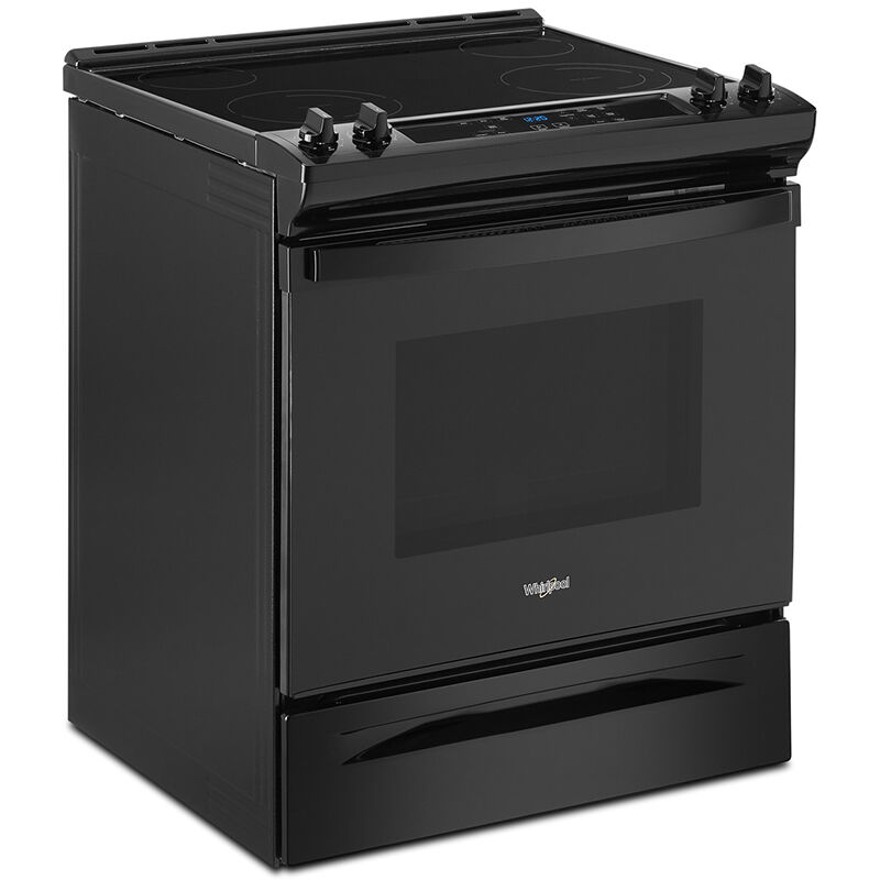 Whirlpool 30 in. 4.8 cu. ft. Slide-In Electric Range with Radiant Burners - Black, Black, hires