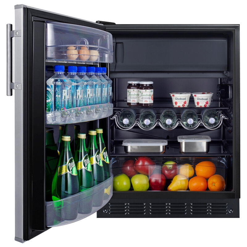 Summit 24 in. 5.0 cu. ft. Undercounter Refrigerator - Stainless Steel, , hires