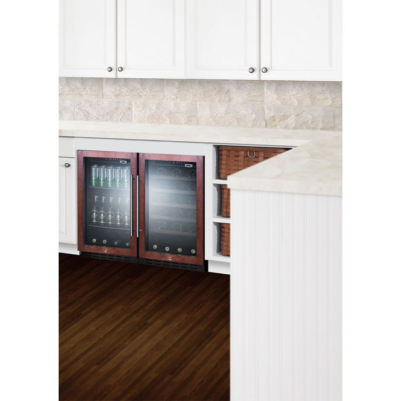 Summit 18 in. Built-In/Freestanding 2.7 cu. ft. Beverage Center with Adjustable Shelves & Digital Control - Custom Panel Ready, , hires