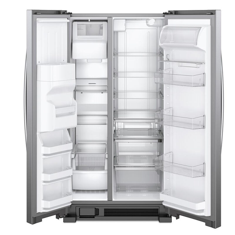 Whirlpool 33 in. 21.4 cu. ft. Side by Side Refrigerator with Ice & Water Dispenser - Fingerprint Resistant Stainless Steel, Fingerprint Resistant Stainless, hires