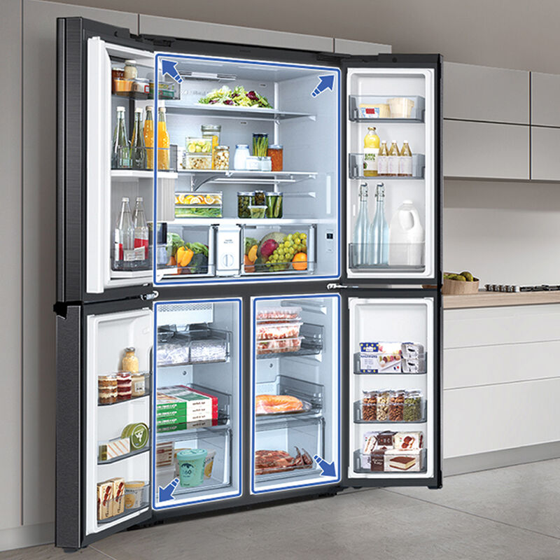 Samsung Bespoke 36 in. 22.8 cu. ft. Smart Counter Depth 4-Door Flex French  Door Refrigerator with Internal Water Dispenser - Samsung Bespoke Panel