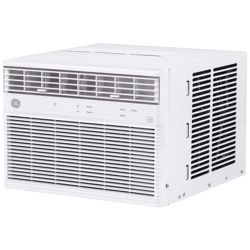 GE 12,000 BTU Heat/Cool Window/Wall Air Conditioner with 3 Fan Speeds, Sleep Mode & Remote Control - Light Gray, , hires