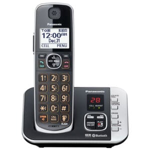 Panasonic 3 Handset Cordless Phone - Metallic Black, , hires