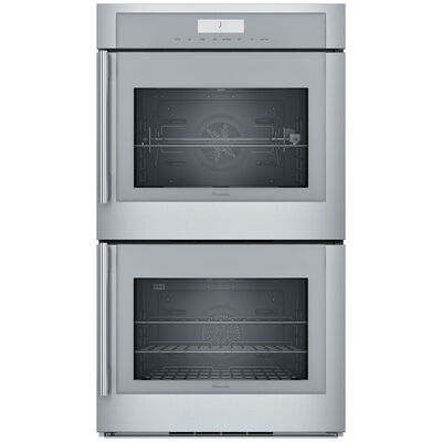 Thermador Masterpiece Series 30 in. 9 cu. ft. Smart Top Control Electric Double Wall Oven with True European Convection - Stainless Steel | MED302RWS