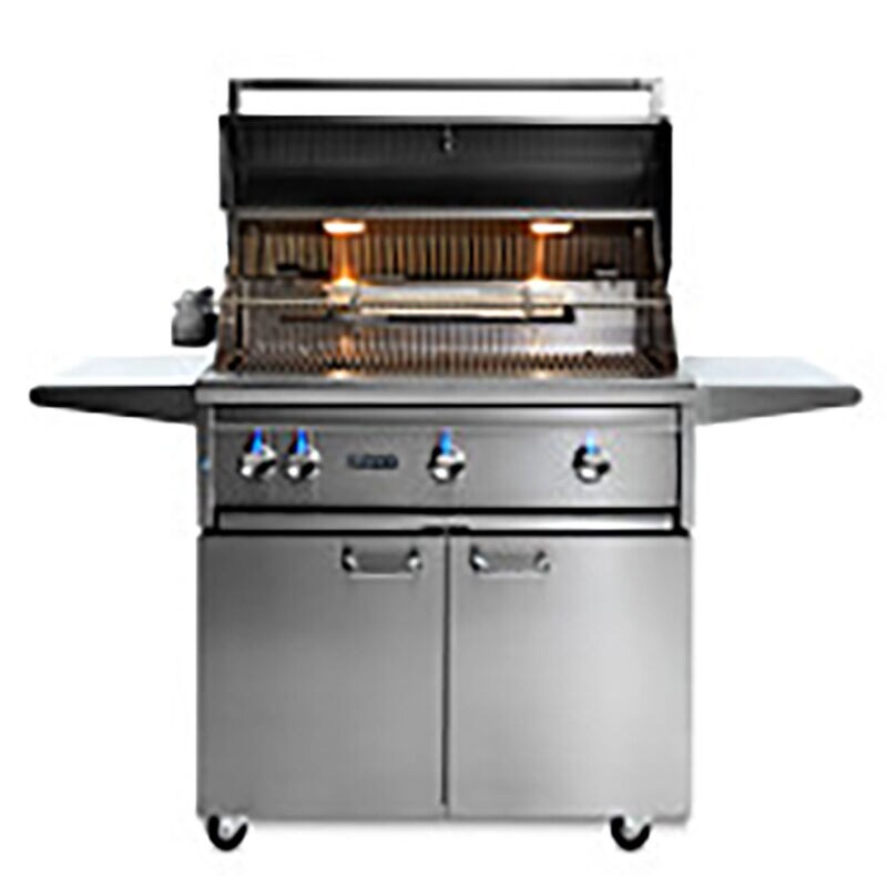 Lynx Professional 36 in. 3-Burner Natural Gas Grill with Rotisserie & Smoker Box - Stainless Steel, , hires