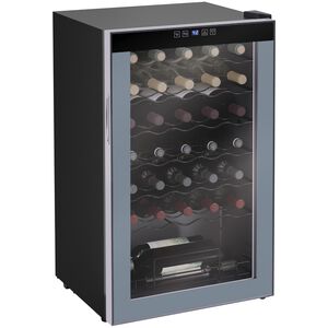 Avanti 20 in. Freestanding Wine Cooler with Wire Racks, Single Temperature Zone & 34 Bottle Capacity - Platinum, , hires