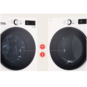 LG 27 in. 7.4 cu. ft. Smart Stackable Gas Dryer with AI Sensor Dry, TurboSteam, Sanitize & Steam Cycle - Alpine White, , hires