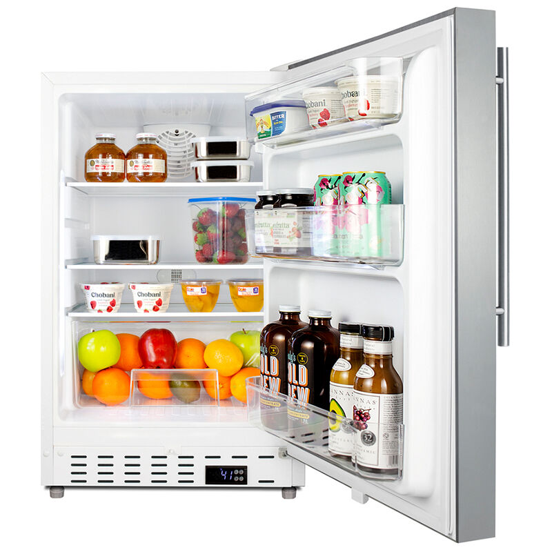 Summit 21 in. 3.5 cu. ft. Undercounter Refrigerator - Stainless Steel, , hires