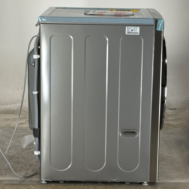 LG 27 in. 5.0 cu. ft. Smart Stackable Front Load Washer with TurboWash 360, AI DD Built-In Intelligence, Sanitize & Steam Cycle - Graphite Steel (Open Box Excellent Condition), , hires