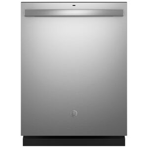 GE 24 in. Top Control Flush-Mount Dishwasher with 55 dBA Sound Level & Dry Boost - Fingerprint Resistant Stainless Steel, , hires