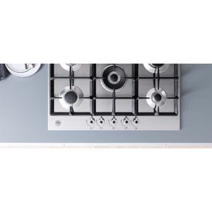 Bertazzoni Professional Series 36 in. 5-Burner Natural Gas Cooktop with Simmer Burner & Power Burner - Stainless Steel, , hires