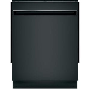 GE 24 in. Top Control Flush-Mount Dishwasher with 51 dBa Sound Level, Condensate Dry & Pocket Handle - Black, Black, hires