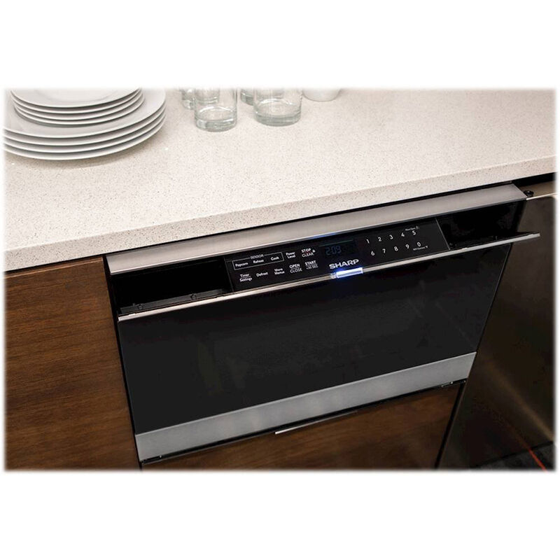 Sharp 24 in. 1.2 cu.ft Smart Microwave Drawer with 11 Power Levels & Sensor Cooking Controls - Stainless Steel, , hires