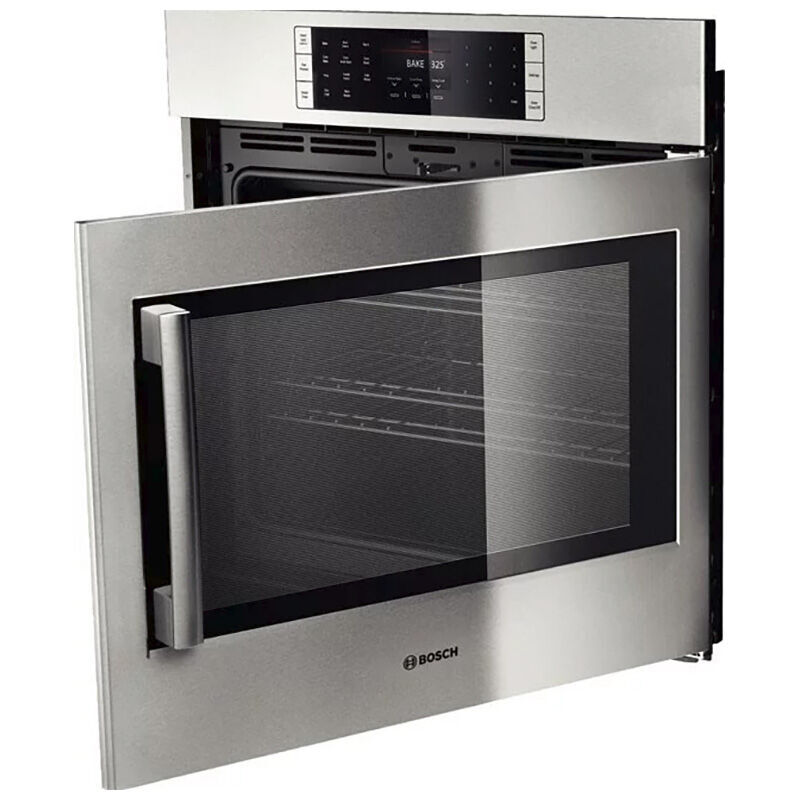 Bosch Benchmark Series 30 in. 4.6 cu. ft. Electric Single Wall Oven with True European Convection - Stainless Steel, , hires