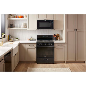 Whirlpool 30 in. 5.1 cu. ft. Gas Range with 5 Sealed Burners - Black, Black, hires