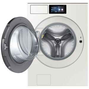 Samsung Bespoke 27 in. 5.3 cu. ft. Smart Stackable Front Load Washer with AI Home, AI OptiWash+, Sanitize & Steam Cycle - Ivory, , hires