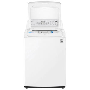 LG 27 in. 5.0 cu. ft. Top Load Washer with TurboDrum Technology - White, White, hires
