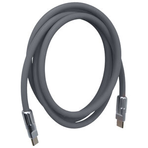 Emerge Technologies Gripcord 8ft Silicone USB-C Cable - Gray, Gray, hires