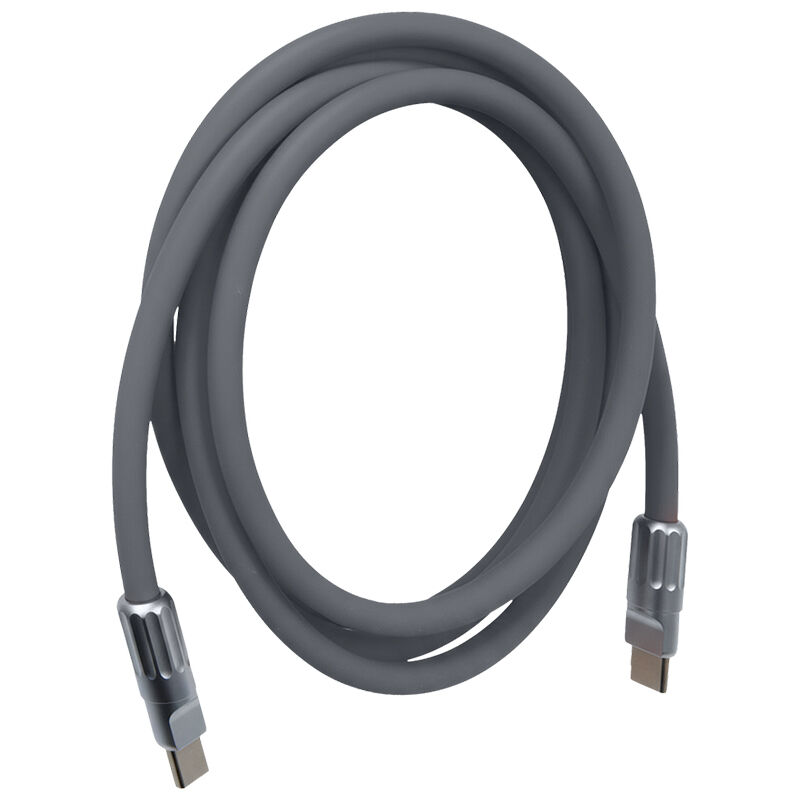 Emerge Technologies Gripcord 8ft Silicone USB-C Cable - Gray, Gray, hires