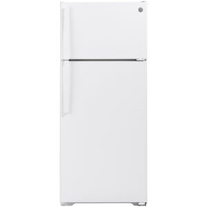 GE 28 in. 17.5 cu. ft. Top Freezer Refrigerator - White, White, hires