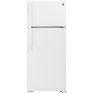 GE 28 in. 17.5 cu. ft. Top Freezer Refrigerator - White, White, hires