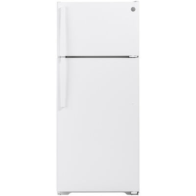 GE 28 in. 17.5 cu. ft. Top Freezer Refrigerator - White | GTE18GTNRWW