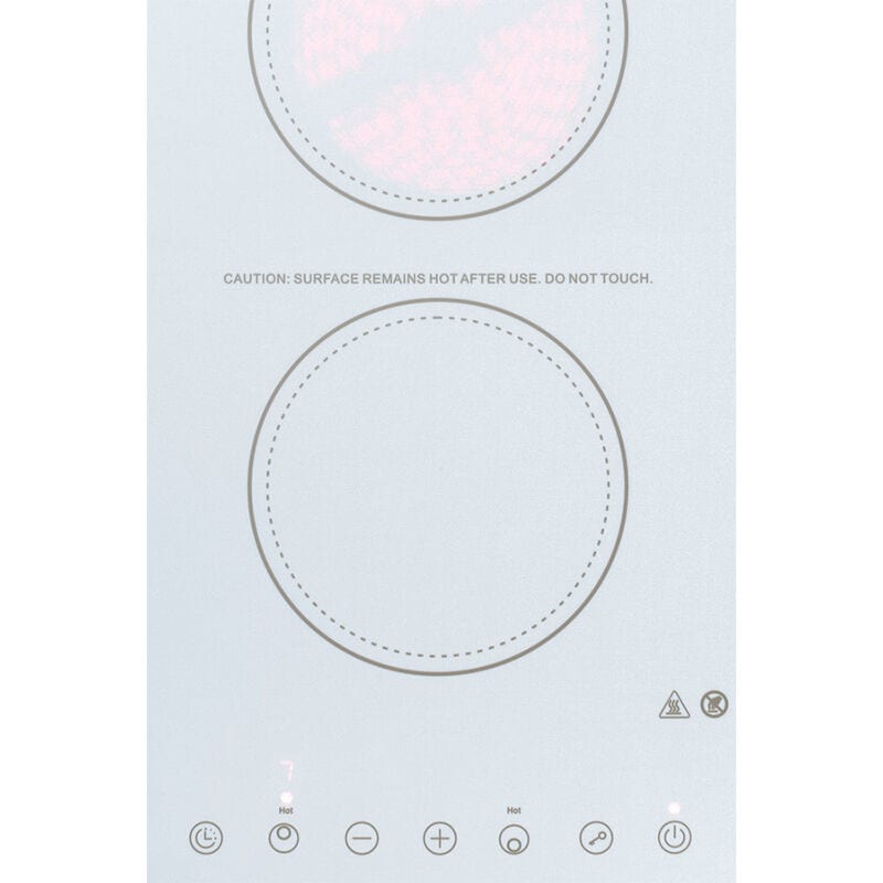 Summit 12 in. 2-Burner Electric Cooktop - White, , hires