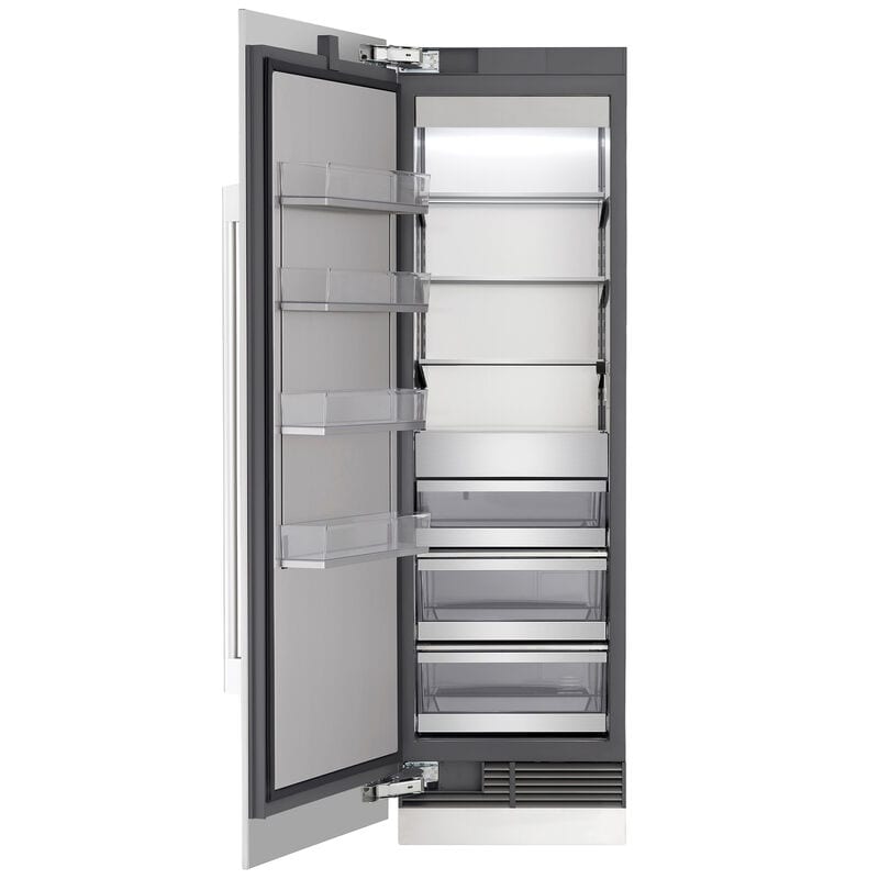 Signature Kitchen Suite 24 in. 13.9 cu. ft. Built-in Smart Triple-Drawers Upright Freezer with Ice-Maker & Adjustable Shelves - Custom Panel Ready, , hires