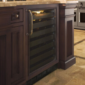 Monogram 24 in. Undercounter Wine Cooler with Wood Racks, Single Temperature Zone & 57 Bottle Capacity - Custom Panel Ready, , hires