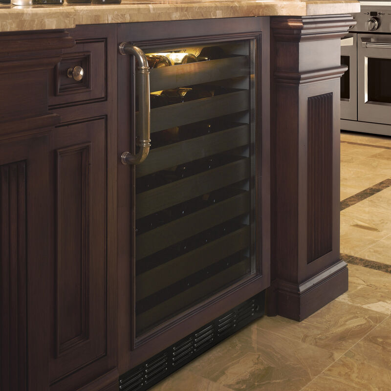 Monogram 24 in. Undercounter Wine Cooler with Wood Racks, Single Temperature Zone & 57 Bottle Capacity - Custom Panel Ready, , hires