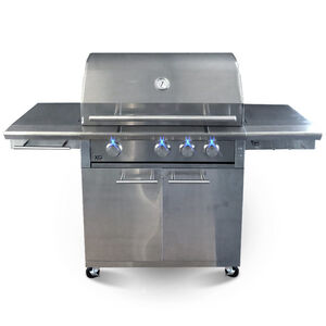XO 32 in. Natural Gas Grill with Cart - Stainless Steel, , hires