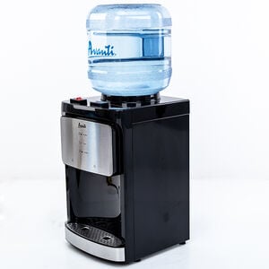 Avanti 12" Hot And Cold Water Dispenser with Child Safety Guard - Stainless Steel with Black Cabinet, , hires