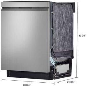 LG 24 in. Top Control Smart Dishwasher with 44 dBa Sound Level, 3rd-Rack, Dynamic Dry & Pocket - PrintProof Stainless Steel, PrintProof Stainless Steel, hires