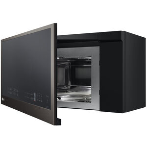 LG 30 in. 1.7 cu. ft. 950W Smart Over-the-Range Microwave with 300 CFM, Convection & Sensor Cooking - PrintProof Black Stainless Steel, PrintProof Black Stainless Steel, hires