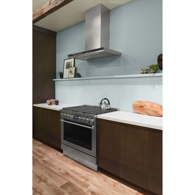 Electrolux 36 in. Convertible Chimney Style Range Hood with 412 CFM, 3 Fan Speeds & 1 LED Light - Stainless Steel, , hires