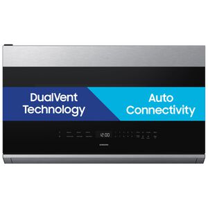 Samsung 30 in. 2.1 cu. ft. 1000W Smart Over-the-Range Microwave with 500 CFM & Sensor Cooking - Stainless Steel, , hires