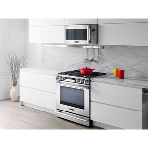 SKS 30 in. 1.7 cu. ft. 950W Smart Over-the-Range Microwave with 300 CFM, Convection & Sensor Cooking - Stainless Steel, , hires