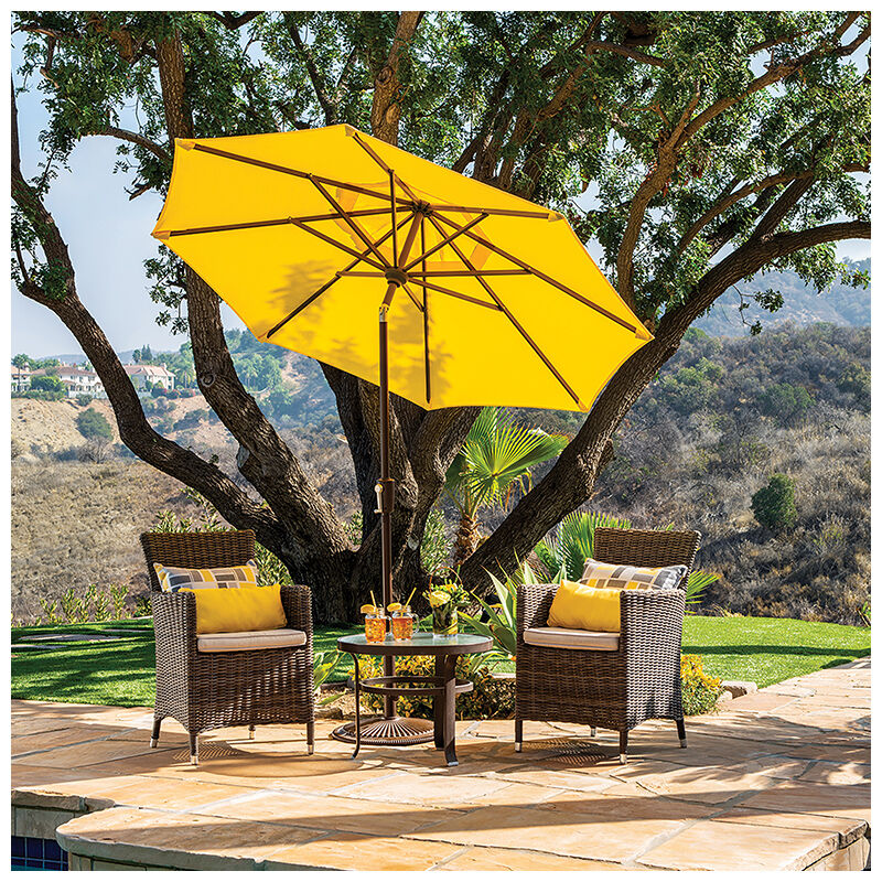SimplyShade Catalina 7.5' Octagon Push Button Market Umbrella in Solefin  Fabric - Lemon | P.C. Richard u0026 Son