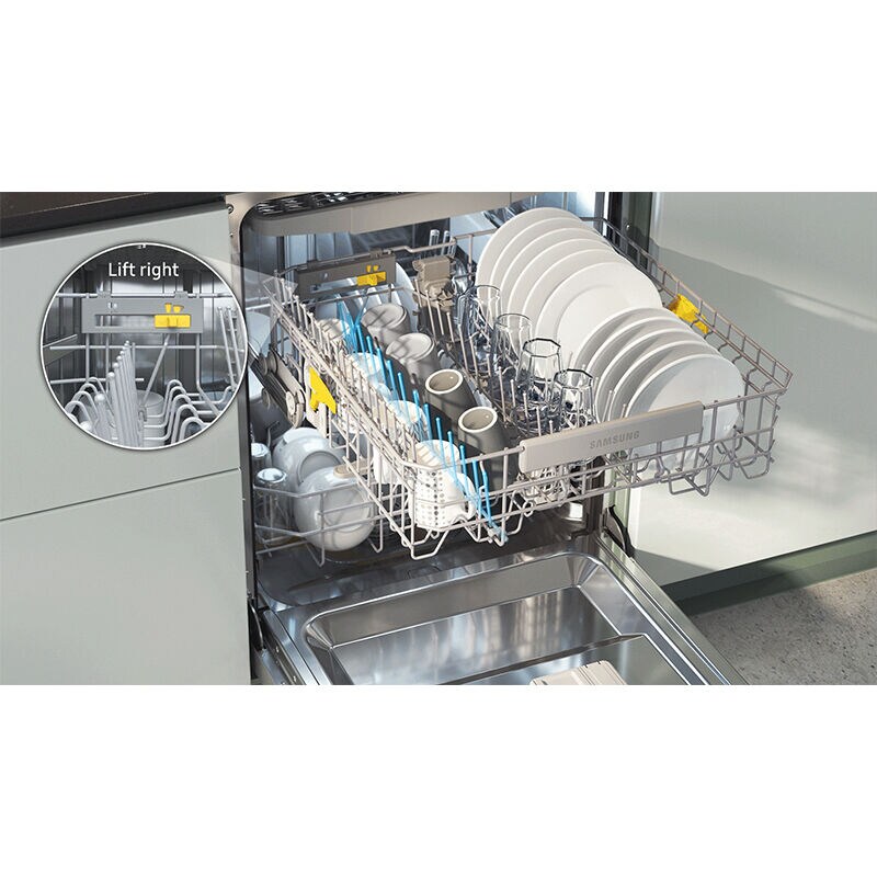 Samsung 24 in. Top Control Smart Dishwasher with 42 dBa Sound Level, 3rd-Rack, Ventilation Drying System & Pocket - Stainless Steel, Stainless Steel, hires