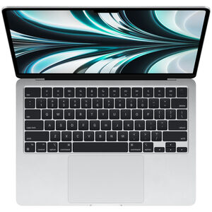 Apple MacBook Air (2022) 13.6 in. Notebook with Apple Intelligence, Apple M2 8-Core CPU, 10-Core GPU, 8 GB RAM, 512 GB SSD, up to 18 Hrs. of Battery Life & Mac OS - Silver, , hires