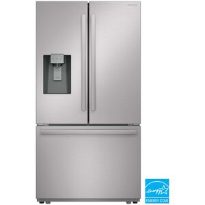 Sharp 36 in. 28.9 cu. ft. Garage-Ready French Door Refrigerator with Ice & Water Dispenser - Stainless Steel, , hires