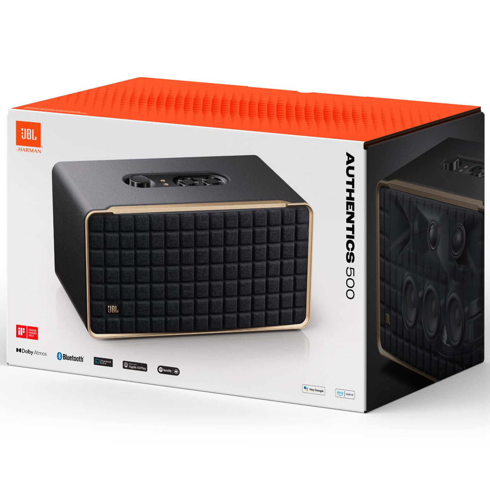 スピーカー・ウーファー JBL AUTHENTICS 500 JBL Authentics 500 Bluetooth & Wi-Fi Home Speaker - Black | P.C.