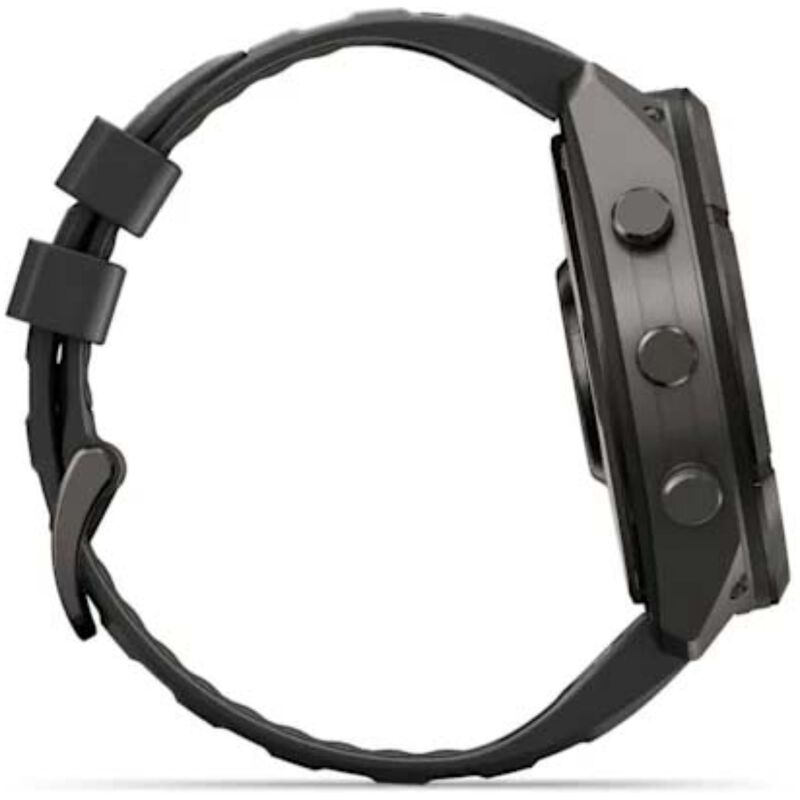Garmin fenix 9 Pro 51 mm, AMOLED Smart Watch - Carbon Gray DLC Titanium with Black/Pebble Gray Silicone Band, , hires